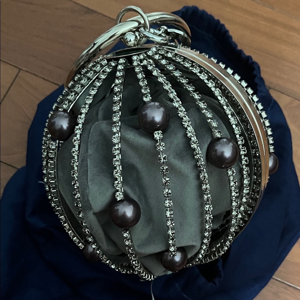 Rosantica Elegant Purple and Silver Clutch